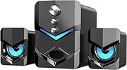Labymos D-222 Computer Speaker with Subwoofer USB-Powered 2.1 Stereo Multimedia Speakers with LED Light 3.5mm Audio Input for PC Laptop
