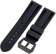 [NVGVCMLBAA] 22mm 24mm 26mm Black Blue Red Orange White Army Green Watch Band Silicone Rubber Watchband Fit For Panerai Strap Needle Buckle