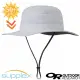 【美國 Outdoor Research】Solar Roller Sun Hat 超輕防曬抗UV透氣可調可收折中盤帽(UPF 50+.附帽繩)登山健行圓盤帽_243442-2036 白/米繡