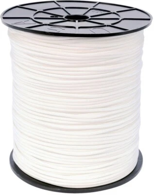 Atwood Rope MFG Parachute Cord 550 100ft. 7 Strand Core. Color: White RG1220S