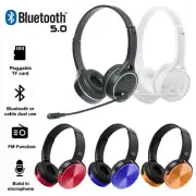 AU 5.0 Bluetooth Noise Cancelling earphone headset Wireless Headphones with Mic