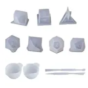 7 Styles Epoxy Dice Moulds Silicone Resin Casting Polyhedron Game Dice Moulds