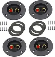 Yardenfun 4pcs Speaker Connector Terminal with Quick Connect Disconnect Binding Post for Speaker Box Subwoofer Enclosure Easy Installation for DIY Audio Projects