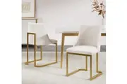 Artiss Dining Chairs Set of 2 Linen Fabric Frame Beige