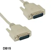 10' DB15 15Pin Male to Male Cord 28AWG Shielded Straight Through for Mac Monitor