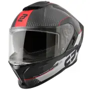 Phantom Combo Carbon Black White Red Full Face Helmet