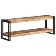vidaXL Rough Mango Wood TV Cabinet Wooden Entertainment Centre Unit Rack Stand