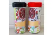 24 x 900ML Screw Top Glass Storage Jar Jars Plastic Window Lid Cookie Kitchen WW