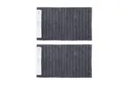 2PK Algodon Polyester Lawson Plush Bath Runner Non-Slip Soft Floor Mat Ebony