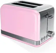 Toaster,Extra Wide Slot Toaster with Shade Selector, Bagel, Keep Warm and Defrost Settings, Auto-Shutoff and Cancel Button, Stainless Steel(Pink)