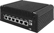 HUNSN Micro Firewall Appliance, Mini PC, OPNsense, VPN, Router PC, I3 1315U, RJ24, 6 x 2.5GbE I226-V, Full Function Type-C, TF, Fanless, 64G RAM, 256G SSD