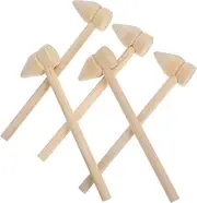 HORIALENCE 5pcs Mini Wooden Mallets for Safe Hammer for Building Blocks Archaeology Roleplaying Zhou Ceremony Ergonomic Design for Hands Durable Construction