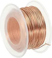 uxcell 111.55 Feet Solid Bare Copper Wire,20 Gauge 99.96% Pure Copper Wire 0.8mm Soft Beading Wire Metal Plant Stem Ties for Jewelry Craft (34m)
