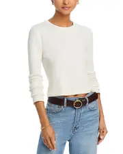 Re/Done 90s Baby Long Sleeve Pointelle Tee