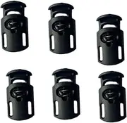 Uonlytech 100Pcs Plastic Spring Cord Locks Drawstring Toggles for Clothing Luggage Backpacks and Tents Versatile End Stoppers for Secure Fastening