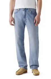 levi's 555™ Relaxed Straight Cotton & Linen Jeans in Call Me Again Ltwt at Nordstrom, Size 34 X 32