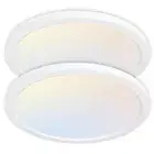 2 Pack 12 Inch Selectable CCT LED Round Flat Panel Light, 24W 12 inch White