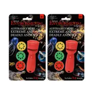2x Australian Geographic Animal Projector Torch Kids Educational Toy 3+ Assorted