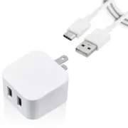 For Samsung Galaxy A42 5G SM-A426U High Rate Dual USB Power Adapter Type C Cable