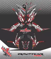 Graphics Kit for YAMAHA RAPTOR 700 (2006-2012) 700R CUSTOM Decal KIT SWIRL2