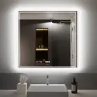 800mm Square Bathroom Mirror Illuminated LED Light & Touch Sensor Anti-fog IP65