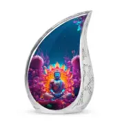 Memorial Teardrop Urn Colorful Buddha Urns For Human Ashes Adult Man