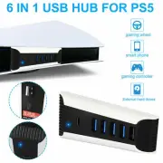 5 Ports USB Hub Adapter High Speed Splitter+Type-c for PS5 Console/PS5 Ultra HD