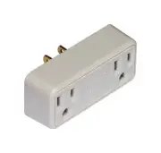 Thermocube TC-2 White 15A 120V Non-Polarized Surge Protection 2-Outlet Converter