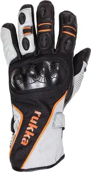Rukka AirventuR Gloves, black-white-orange, Size S for Men Black White Orange