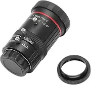 Camera Zoom Lens, 5‑50mm 5MP Focal Length Manual Focus Lenses, Low Distortion and High Compatibility, C Mount HD Industrial Camera for Most Security Camera Models
