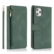 Flip Leather Case Wallet Card Slot Cover - For Apple iPhone 13 (Green)