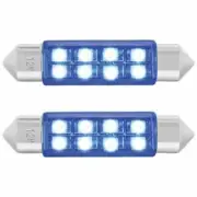 211-2 LED Light Bulb W/ 8 Micro LEDs - Blue 2 Pack