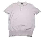 APC Gregory Gray Cotton & Cashmere Short Sleeve Polo Shirt Mens Size XS
