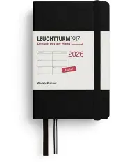 [LEUCHTTURM1917] Weekly Planner Mini (A7) 2026 in Black