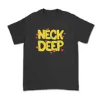 BAJU BAND NECK DEEP LOVE 標誌 T 恤 T 恤無側拉鍊男士女士成人中性尺碼