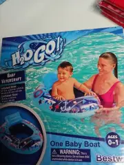 Bestway H2O Go! One Shark Baby Boat Watercraft Baby Pool Float ages 0-1 New