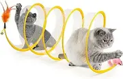 Portable Foldable Cat Tube Tunnel - Indoor Toy for Large and Small Cats, Donut Tunnel, Whisker Twister - Bring Joy and Comfort to Your Beloved Feline Companion