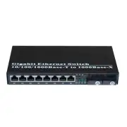 Gigabit Ethernet Switch 10/100/1000 Base-T SM Simplex 2 Port SC 8 Ports RJ45