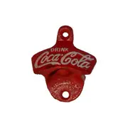 Cast Iron Coke Bottle Opener in Red