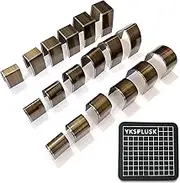 YKSPLUSK 18 Pieces Leather Corner Punch Set, Leather End Punch Tool High Carbon Steel Corner Cutter Tools, Corner Trimmers Punch with Mat & Box, Edge Trimmer for DIY Leathercrafts