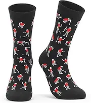[JOCKLAND] Men's Funny Golf Socks, Hilarious Golf Gift For Men Funny Sports Casual Cotton Crew Socks, Black, One Size