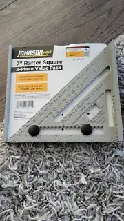 Johnson Level & Tool RAS-1 7-Inch Aluminum Rafter Angle Square 2-pack new RAS1B