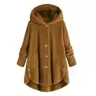 Plus Size Women Teddy Bear Fleece Hooded Coat Fluffy Jacket Winter Warm Outwearb