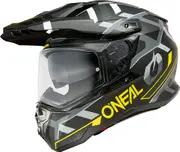 ONeal D-SRS Square S25, adventure helmet , color: Matt Black/Neon-Yellow/Grey , size: M