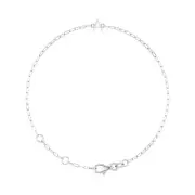 14k White Gold Sans Serif Initial A Bracelet 6 1/2-7 1/2" Gift for Mother