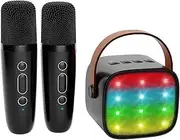 Karaoke Machine Children with 2 Microphones, Toy for 3-12 Year Old Girls Gifts, Mini Children's Karaoke Microphone Machine Toy, Gifts for 5 6 7 8 9 10 11 Years Teens Girls