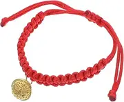 Totority Adjustable Braided Red Rope Cat Collar with Fortune Bell Charms for Cats Small Dogs Breakaway Design Fits Neck Durable Material