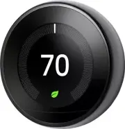 Google Nest Learning Smart Wifi Thermostat Mirror Black