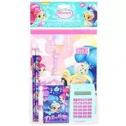 New Shimmer and Shine 7 Piece Fun Calculator Set Pencils Girls School Party Gift
