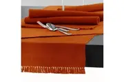 Cotton Ribbed Table Runner Mandarin by Hoydu